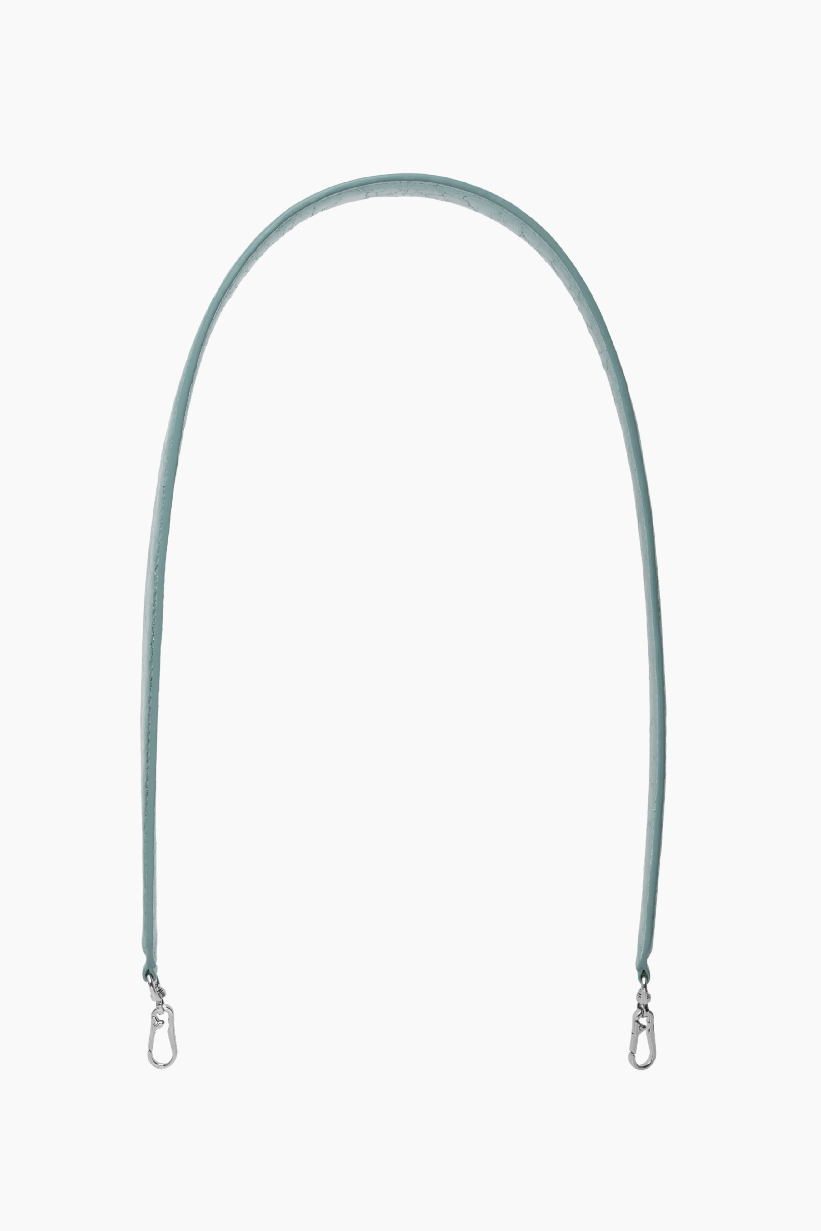 Metallic Blue Leather Chain 95cm