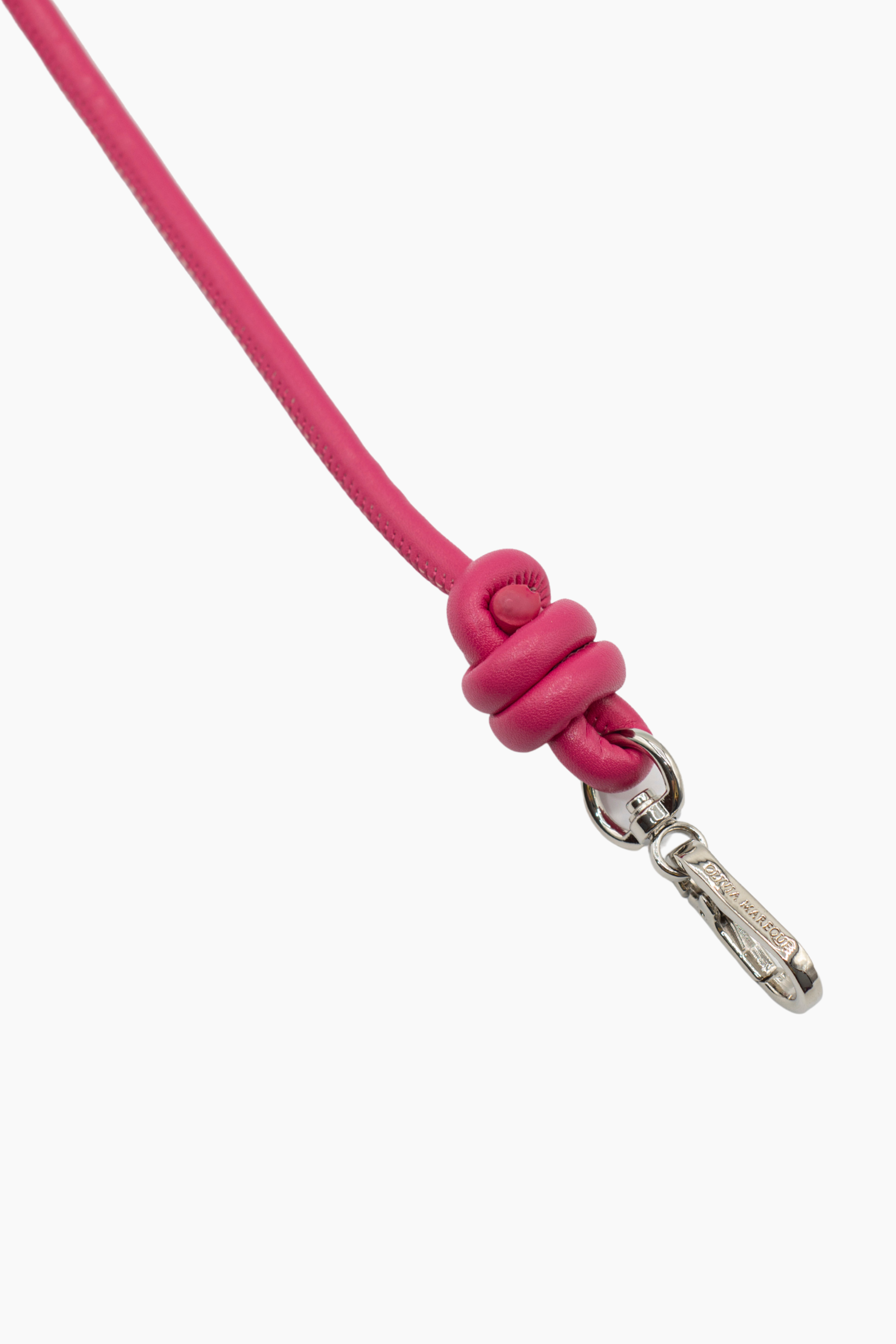 Fuchsia Knotted Leather Chain