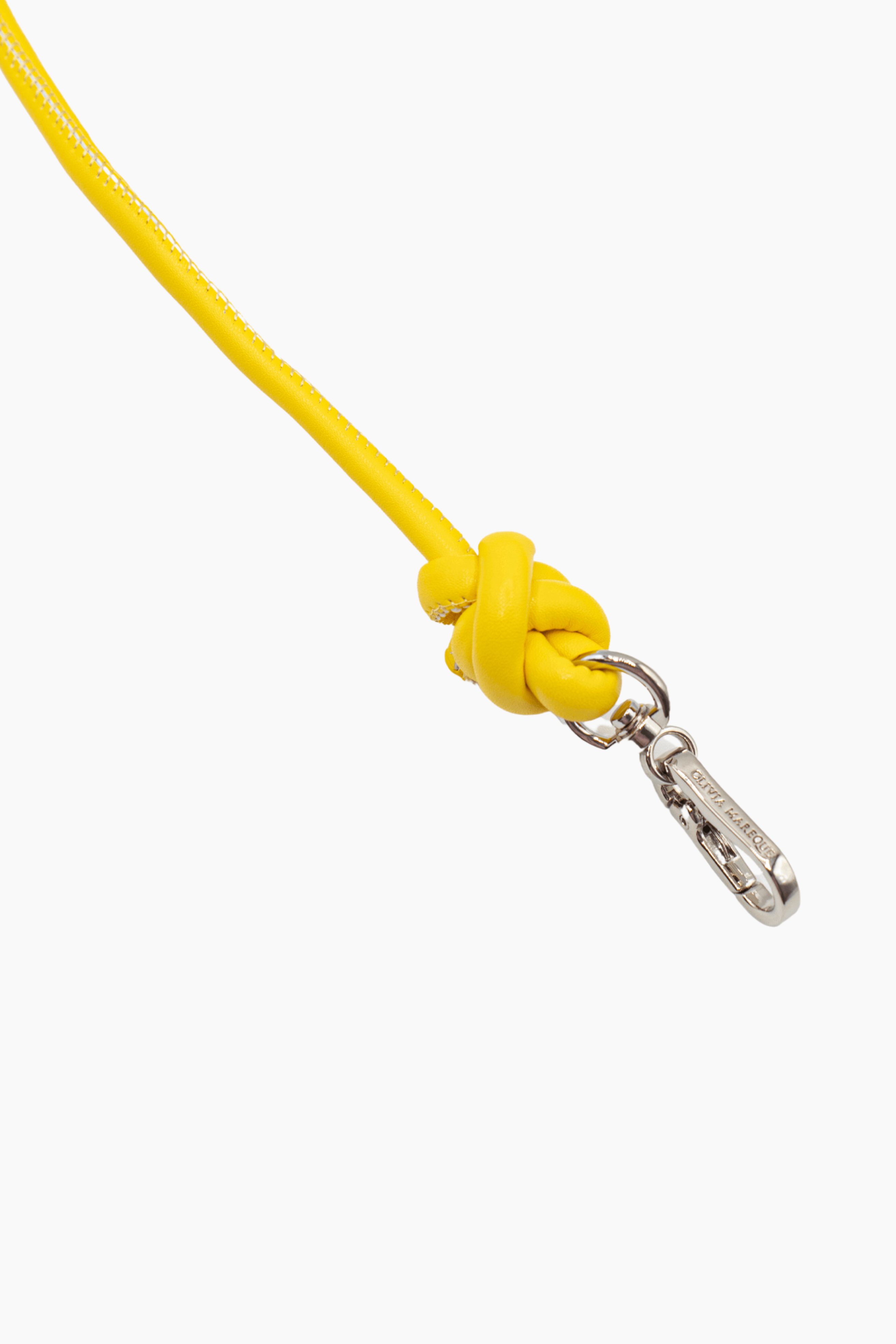 Yellow Knotted Leather Chain