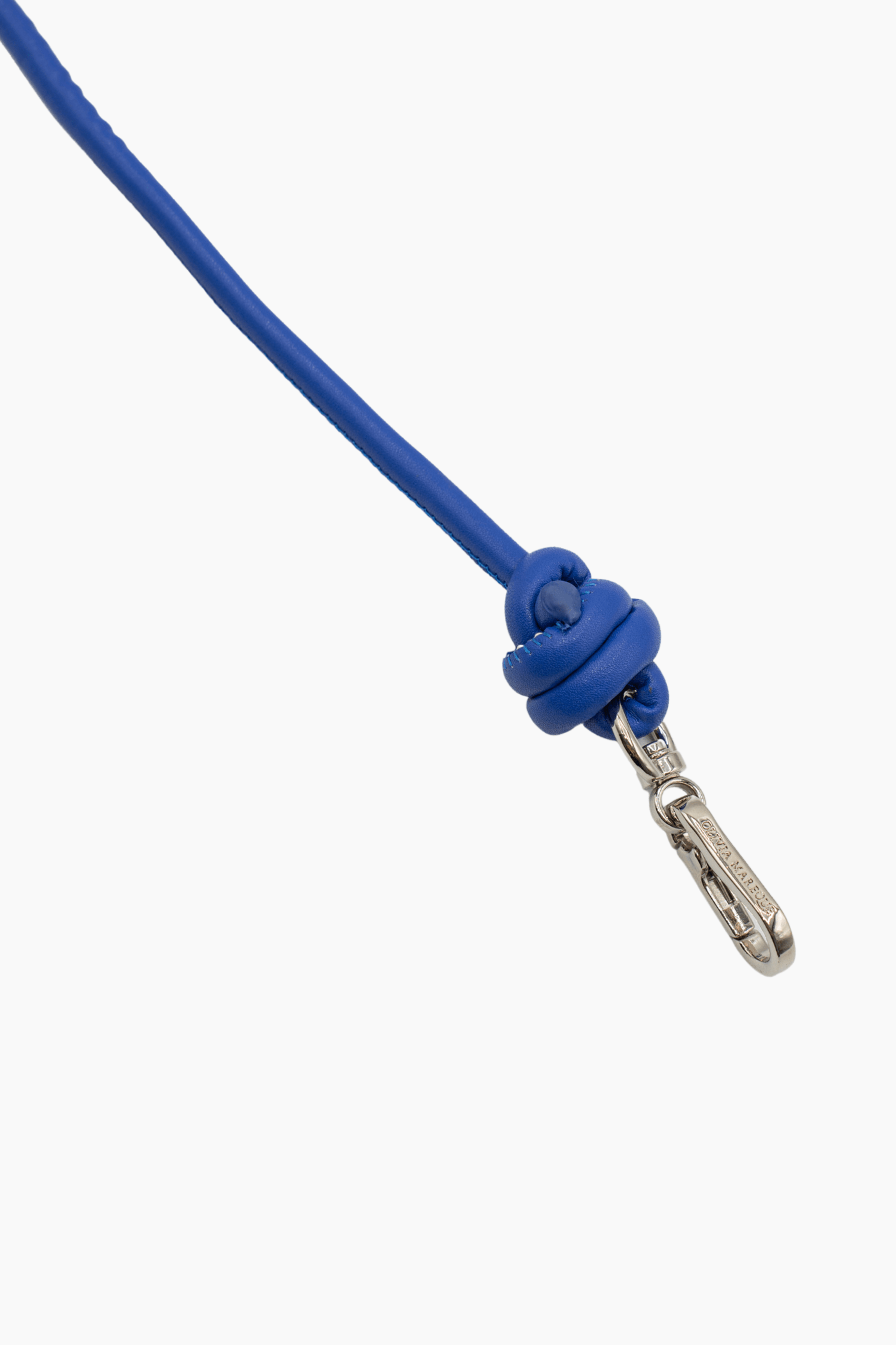 Pantone Dark Blue Knotted Leather Chain