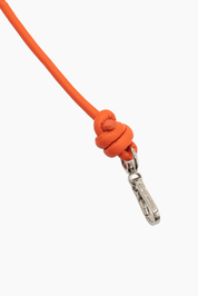 Orange Knotted Leather Chain