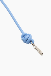Light Blue Knotted Leather Chain