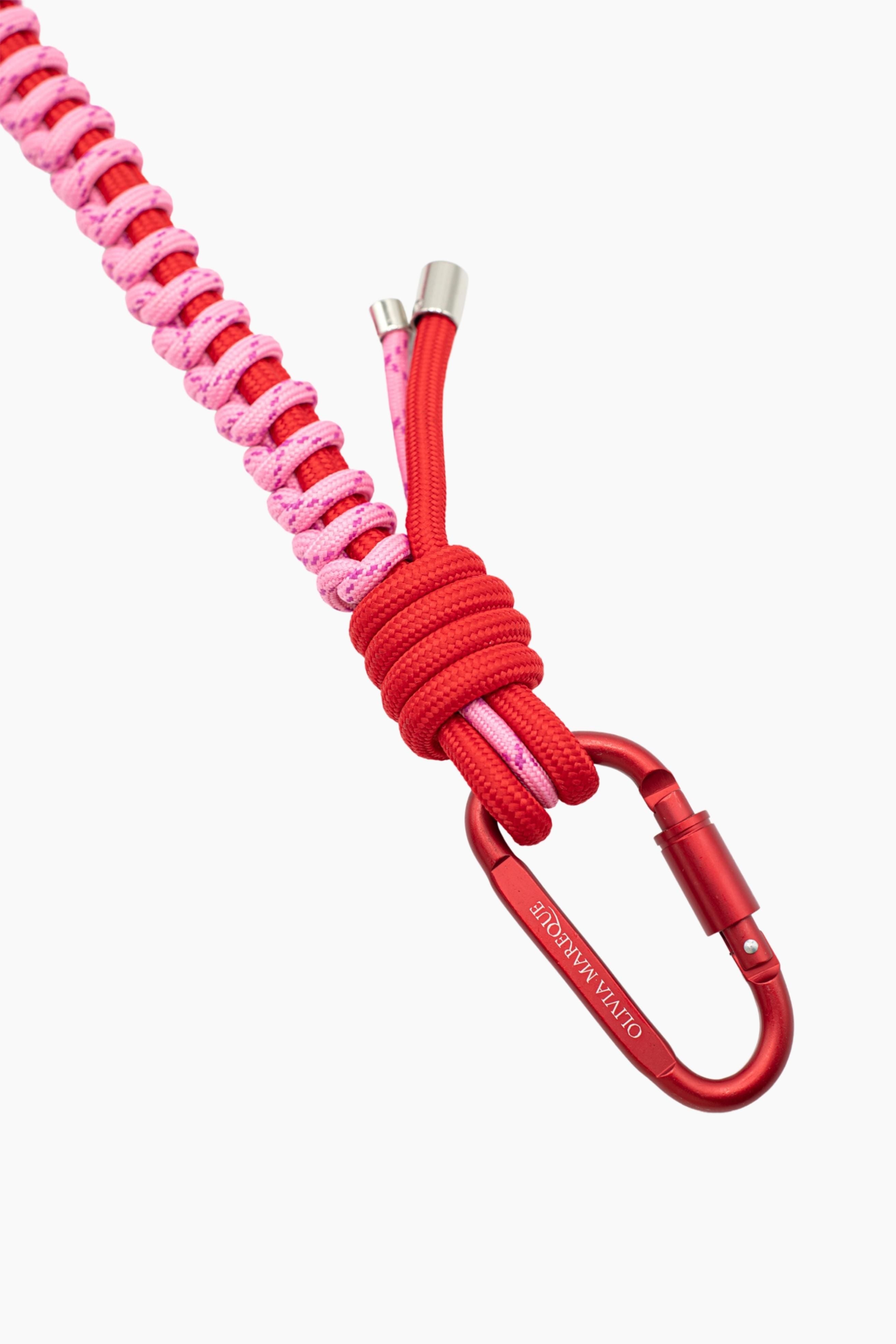 Red and Pink Nylon Chain 90Cm