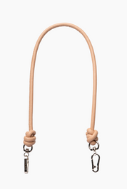Beige Knotted Leather Chain